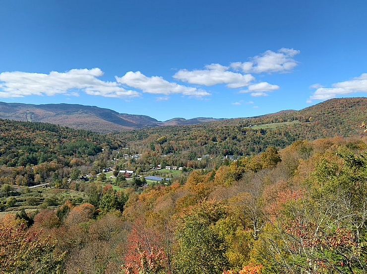 Looking down on Irasville from Wu Ledges